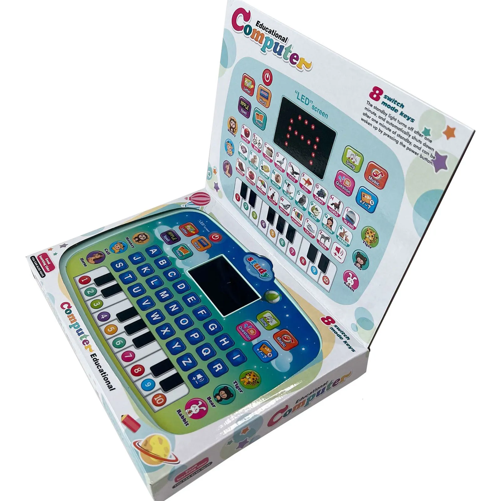 Inteligence Toys Tablet Tablet Educational Toddler Toys Laptop English Eduka