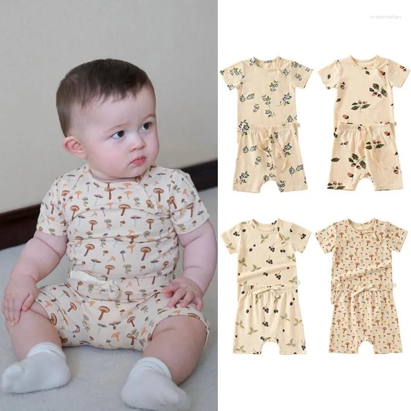 Clothing Sets Infant Short-sleeved Suit Summer Boy Girl Clothes Cute Split Two-piece Set Born