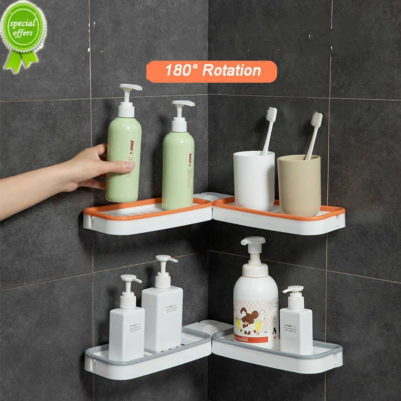 180 Rotazione Bagno Rack di stoccaggio Punch-free Montaggio a parete Girevole Lavaggio del corpo Rack di stoccaggio Shampoo Lavabo Rack da parete per cucina