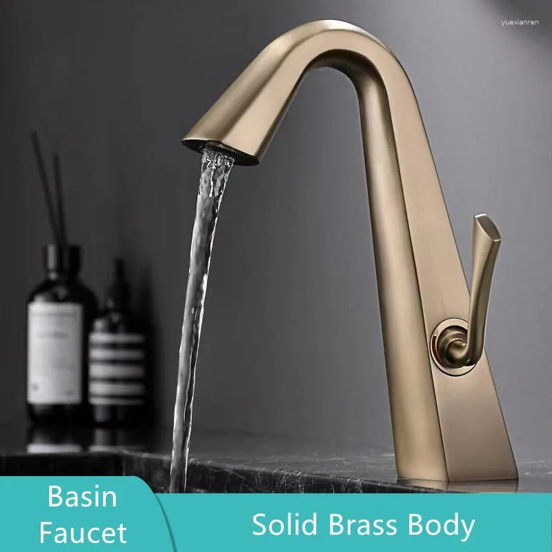 Bathroom Sink Faucets Style Faucet White And Gold Basin Deck Mounted Single Handle Hole Mixer Taps Solid Copper