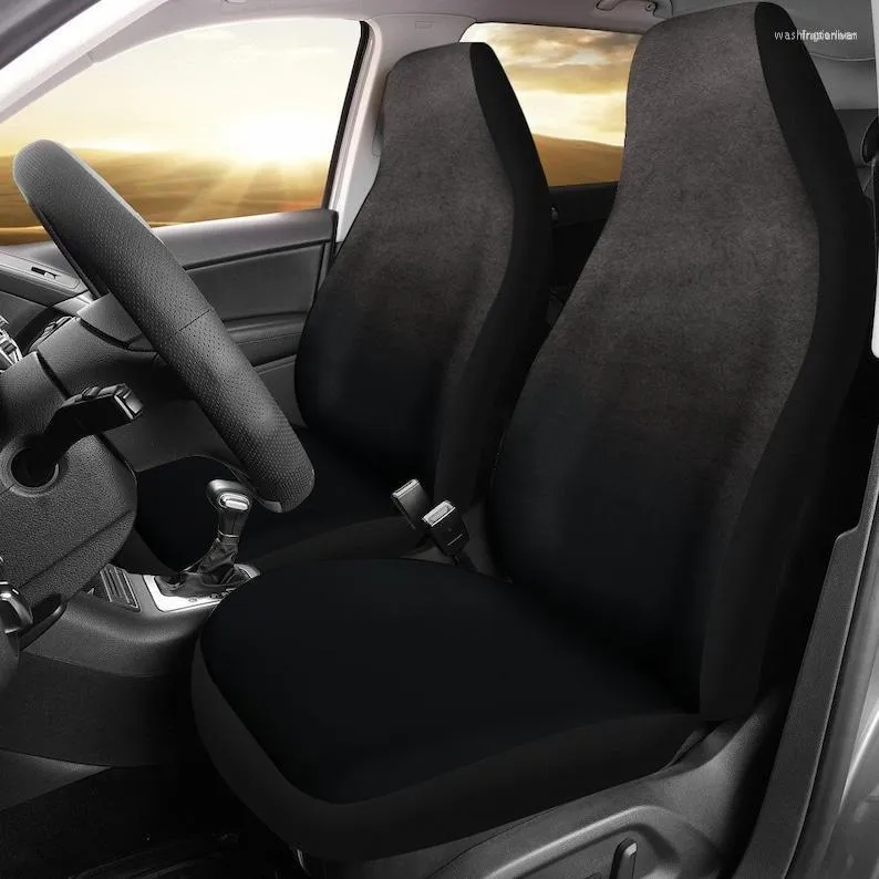 カーシートカバーカッコールグレーとブラックオンブル水彩デザインセットセット車のSUVのバケツシートに適しています