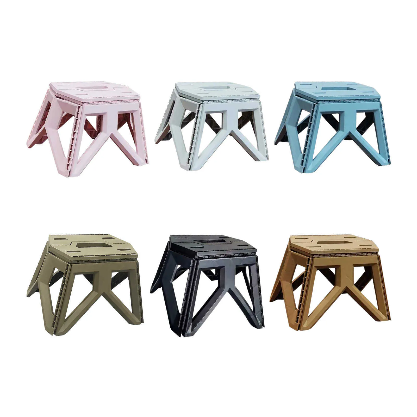 Mobilier de camp Tabouret triangulaire pliant extérieur Épaissi Mini tabouret de pêche pliable pour adultes Tabouret triangulaire en PP renforcé à haute chargeHKD230625