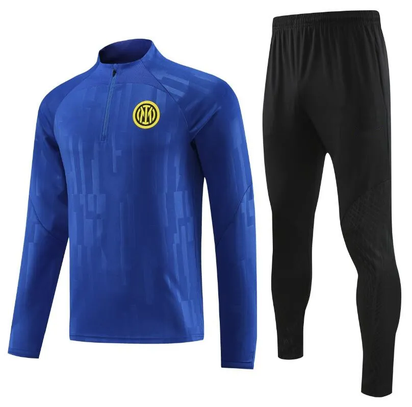 DHgate 2023 2024 Milan Soccer Training Tracksuit for Men and Kids Lautaro Milano Chandal Futbol Soccer Training Suit Sports Outdoors