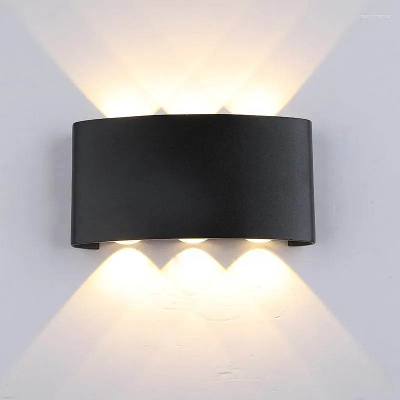 Lâmpadas de parede Lâmpada led ao ar livre à prova d'água para cima e para baixo iluminação luminosa decoração de jardim AC85-265V luzes para quarto sala de estar