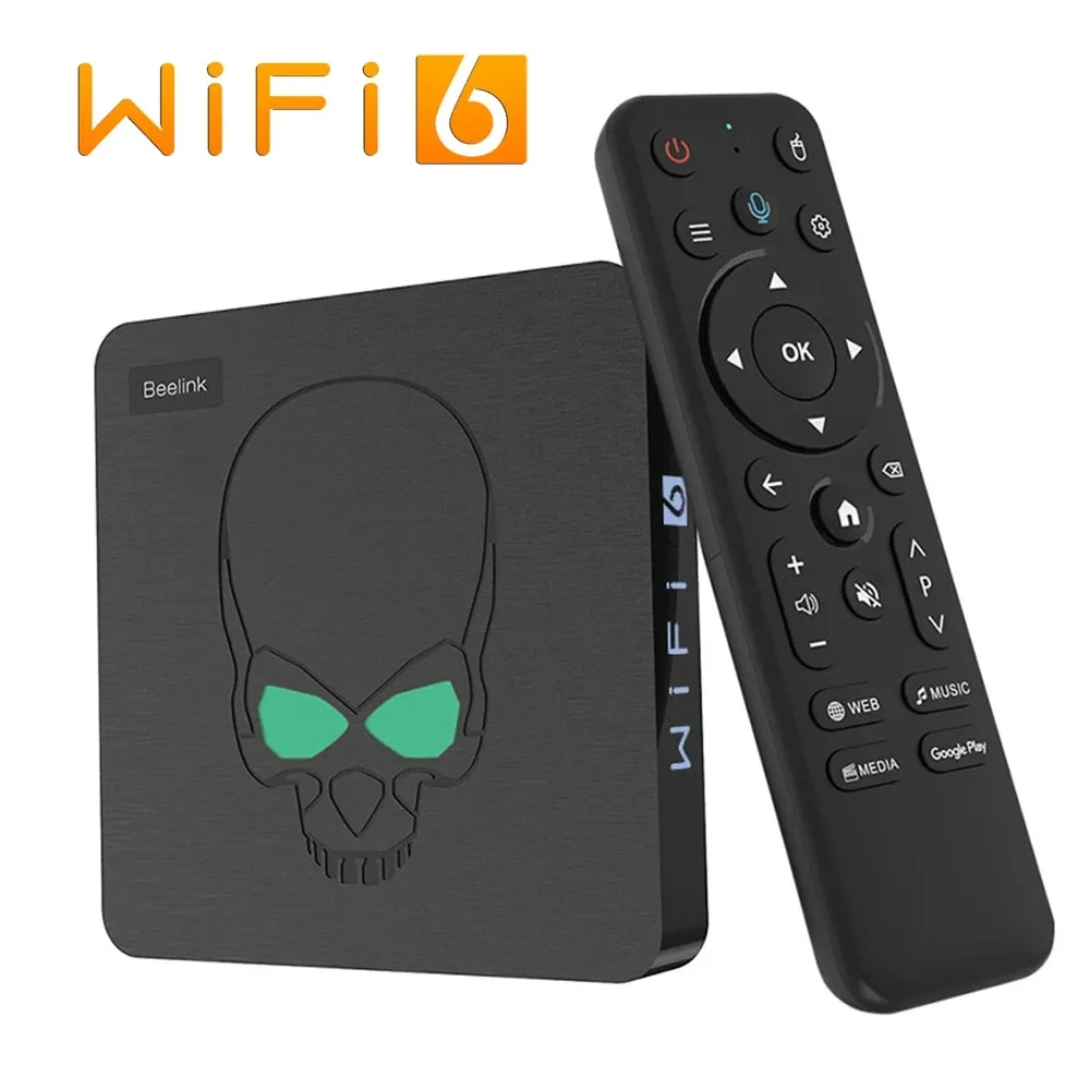 Beelink GT King WiFi6 Smart TV Box Android 9 Amlogic S922x رباعي النواة 4GB 64GB TVBOX BT4.1 1000M LAN Android 9.0 4K ST TOP BOX