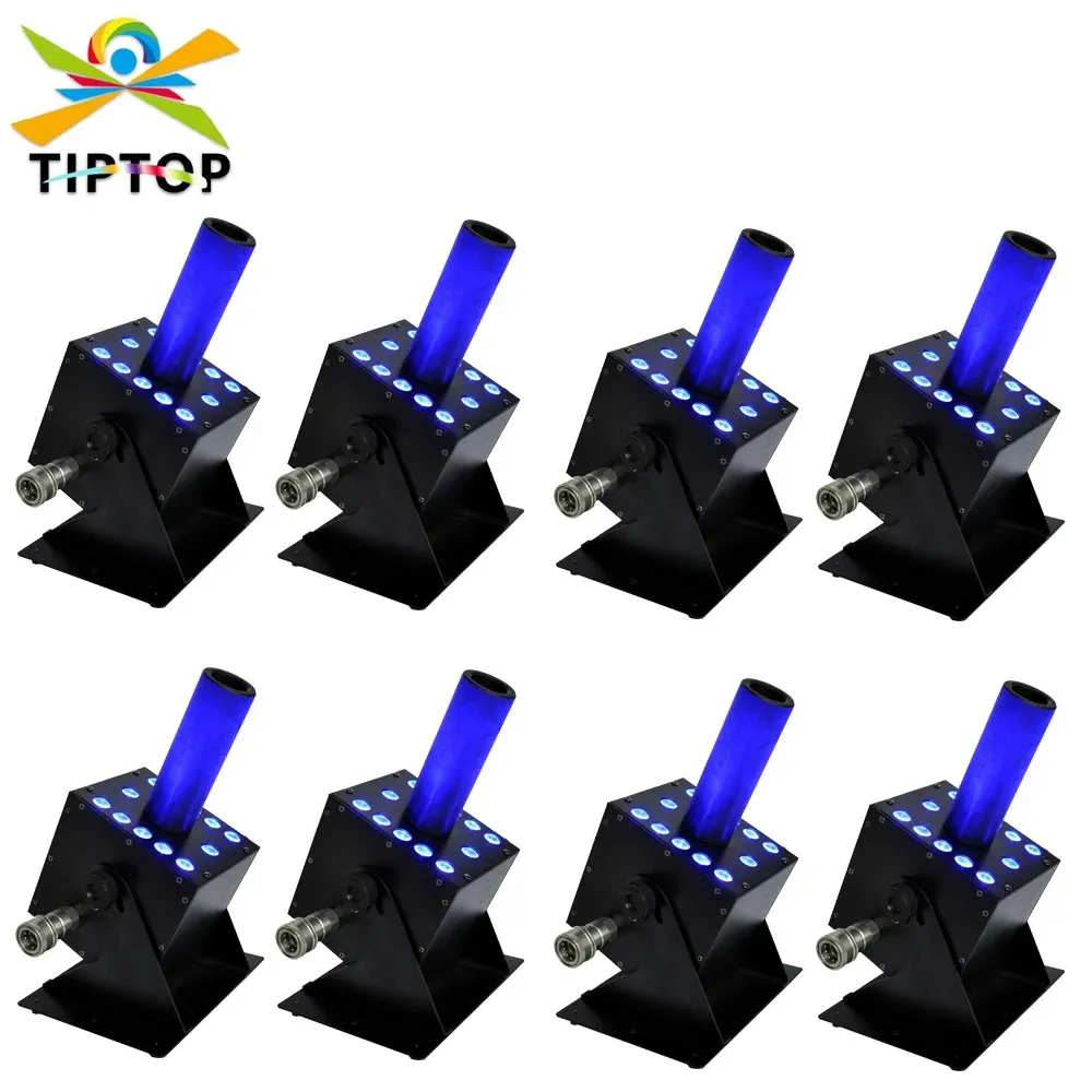 Livraison gratuite 8PCS 12 x 3W RGB 3IN1 Led Machine à jet de co2 Écran d'affichage LCD numérique Gaz IN / OUT Connecteur de ruban rapide 1-6m Distance de jet