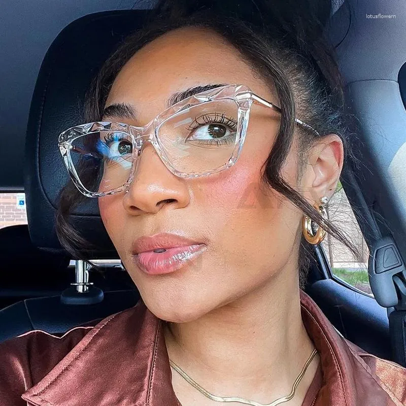 Transparent frame cheap glasses womens