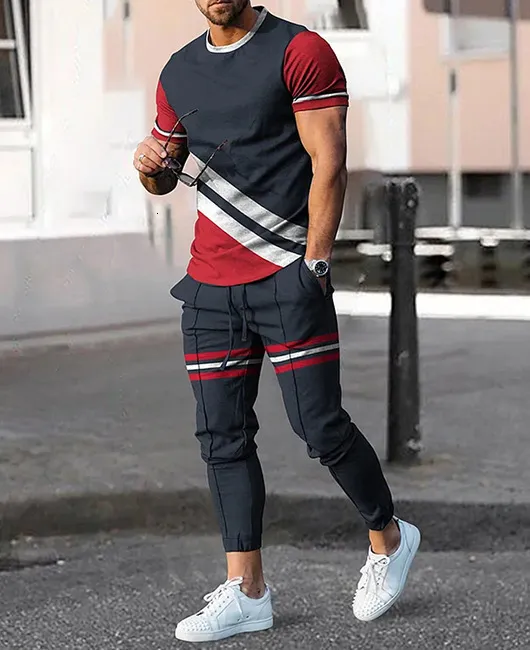 Chandales Para Hombre 2023 Pantalones Chandal Conjunto De 2 Piezas Ropa Deportiva De Moda Ropa De Calle De Verano Camiseta De Manga Corta Pantalones Largos Ropa Para Hombre 230625 De 12 88 DHgate