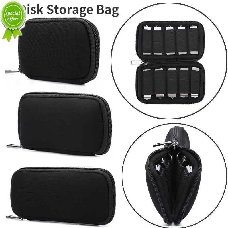 Nouveau U disque sac support de protection lecteurs Flash fermeture éclair USB étui voyage stockage Portable organisateur anti-poussière Durable antichoc outils