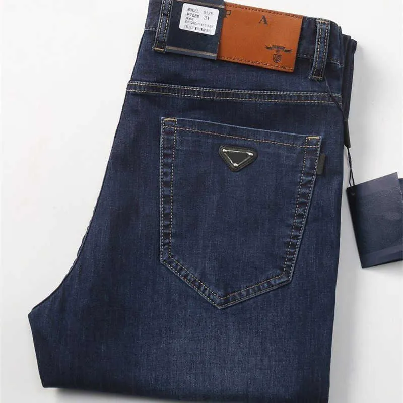 PLUS TAMANHO JEANS Mens zíper de calças jeans lavadas de calças de grife