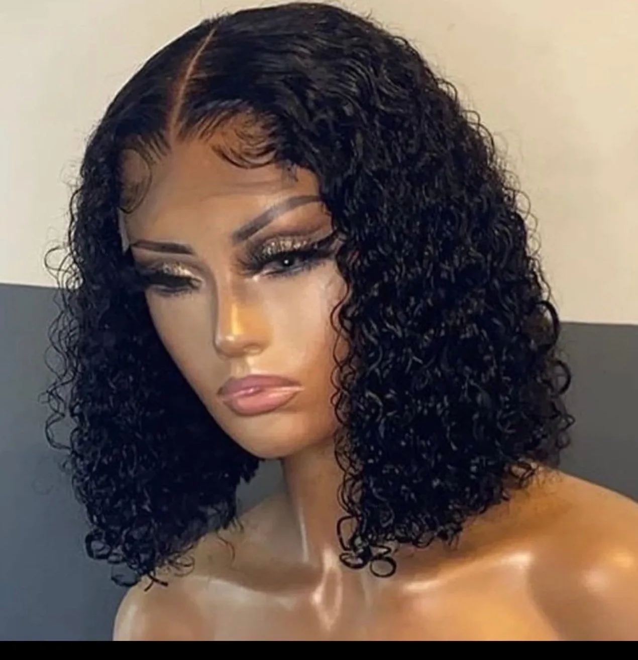 Deep Wave short Bob 4x4 Closure Lace Front Wig Remy Brazilian Curly Human Hair Wig 13x4 Lace Frontal Wigs For Black Women