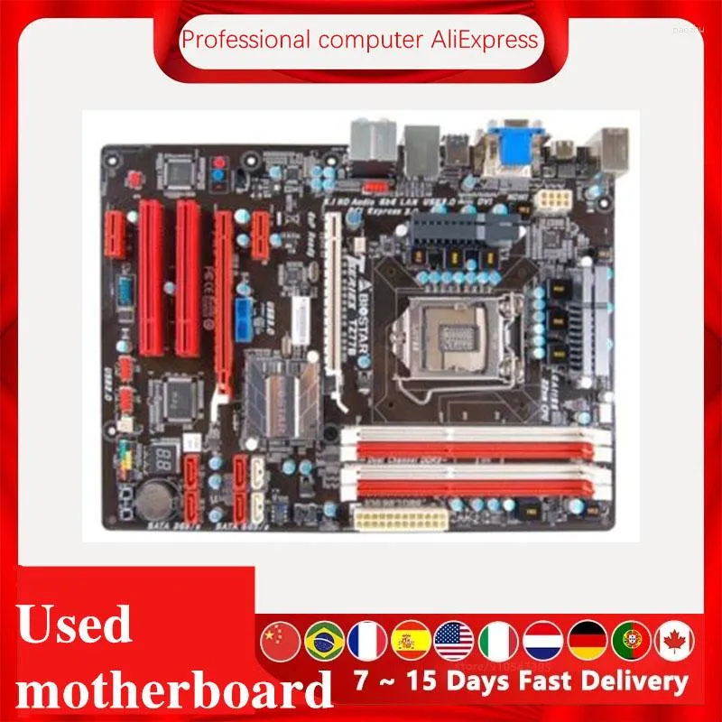 Biostar için Anakartlar TZ77B Bilgisayar Anakartı LGA 1155 DDR3 Intel Z77 Z77M Orijinal Masaüstü Kullanılmış Ana Pano