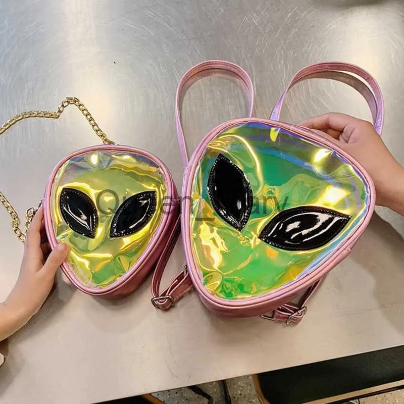 Вечерние сумки мини -прозрачный рюкзак милый детская цепь Shouler Bag Mochila Feminina инопланетяне водонепроницаем