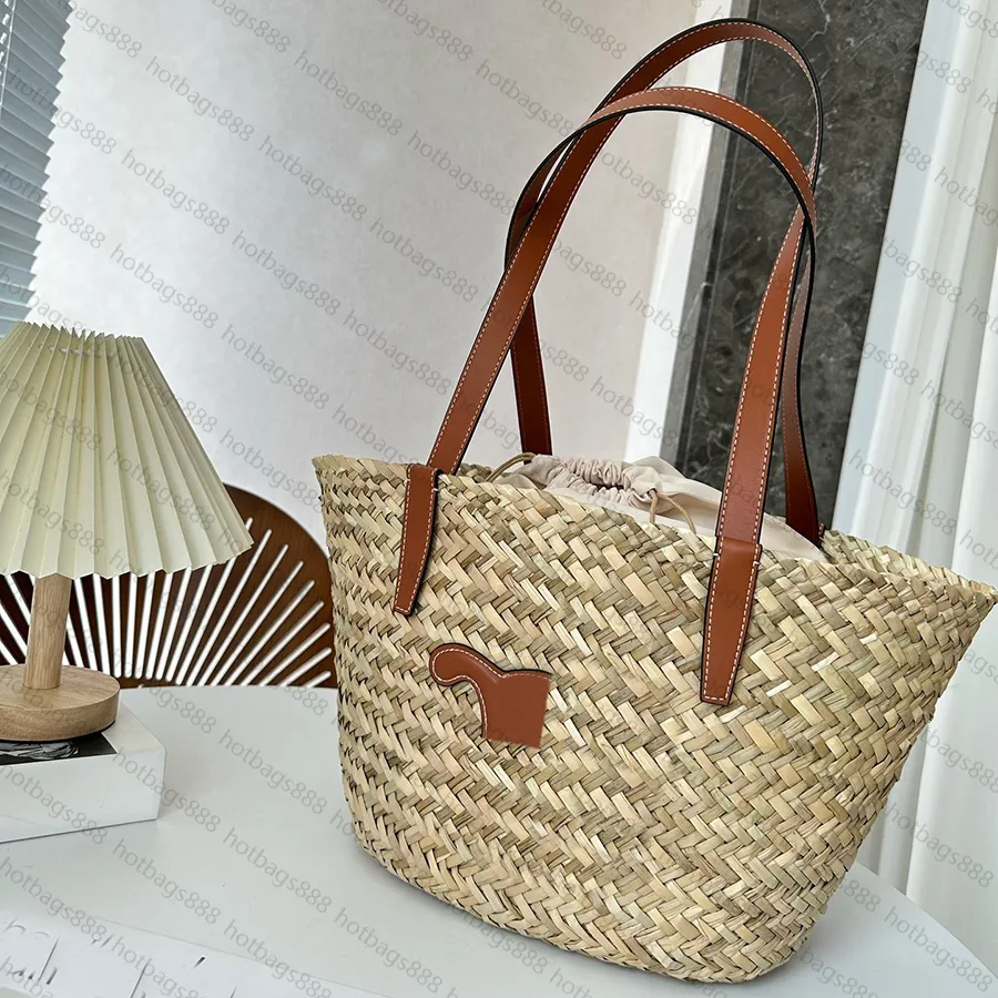 Borse per la spesa fatte a mano cesto intrecciato Donne Designer Borse Rattan Beach per tote borse