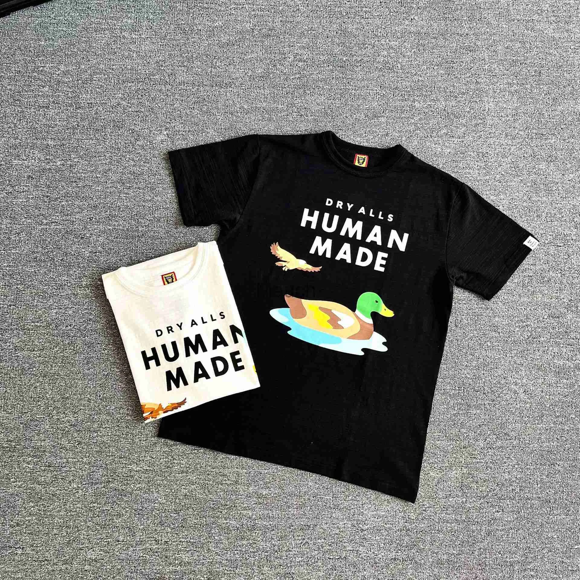 Herr t-shirts 22SS Cartoon Tiger Head Printing 100 bomull EU-storlek Human Made T Shirt Men Women Streetwear Summer Genshin Impact Techwear J230625