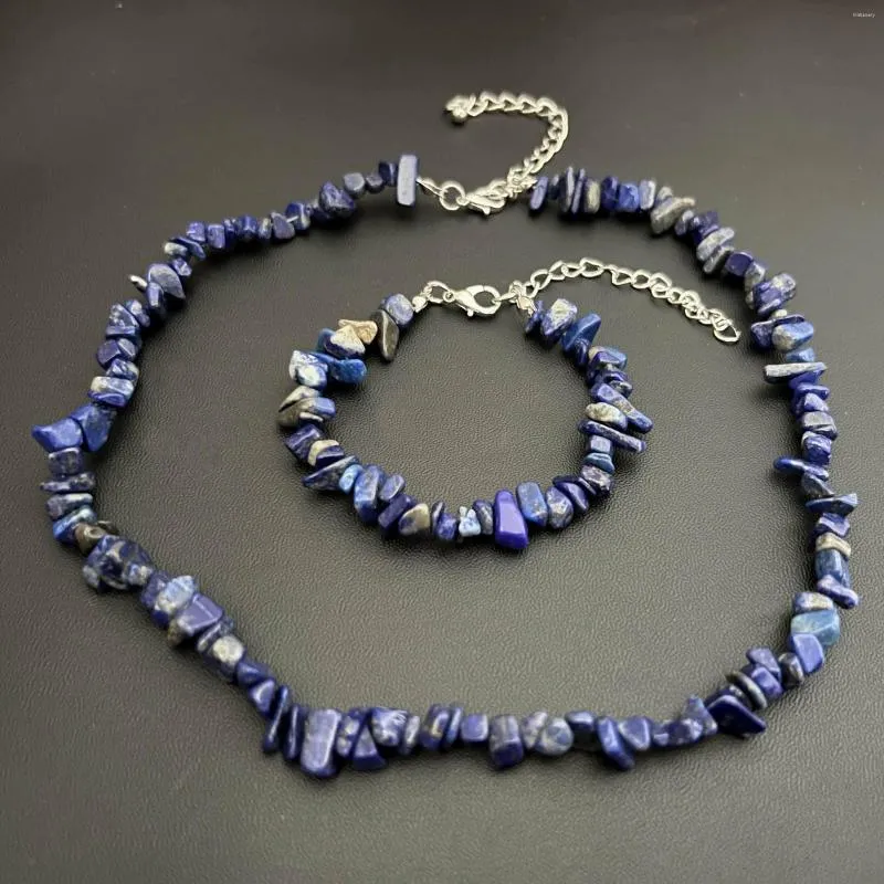 Necklace Earrings Set 10sets Natural Raw Stone Bracelet Irregular Crystal Chip Amethyst Fluorite Rose Quartz Beads Bracelets Necklaces