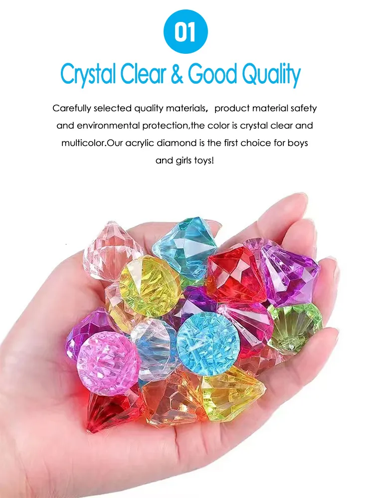 Crystal Diamond Plastic Toys  Diamond Plastic Children Toy