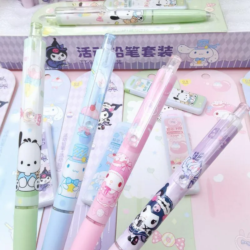 Crayon mécanique Kawaii Fournitures scolaires, fournitures de