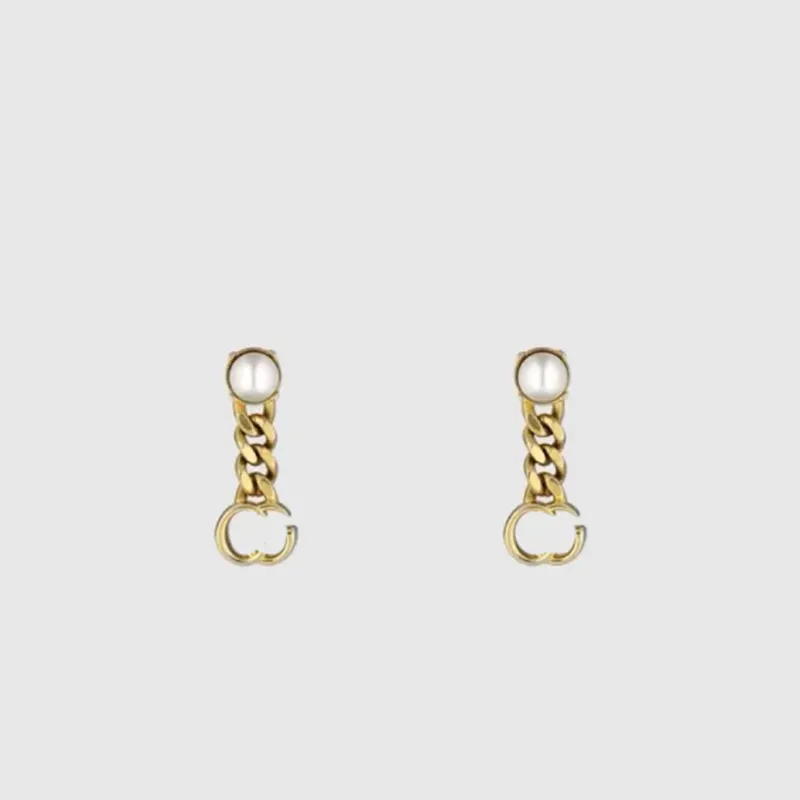 créateur de bijoux Golden Earring For Women Designer Jewelry Womens Pearl Boucles d'oreilles Classique Lettre G Boucles d'oreilles Designers Luxury Ear Stud Wedding 2204143WU