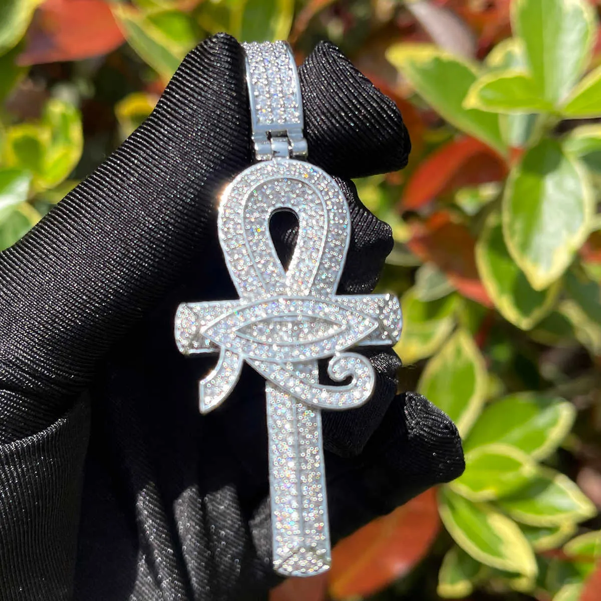 Eye Of Horus Ankh Diamond Ankh Pendant With Bubble Letter Design And Cubic Zircon For Men Hip Hop Rock Rapper Style Jewelry 230621 From Schnuger1984 19.76 DHgate.Com