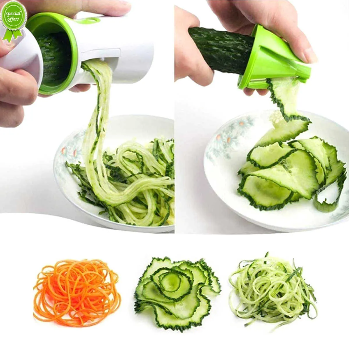 Coupe-légumes coupe-légumes coupe-légumes coupe-légumes coupe-légumes coupe-légumes coupe-légumes coupe-légumes 3 en 1 spiraliseur de courgettes pour la maison repas végétaliens à faible teneur en glucides