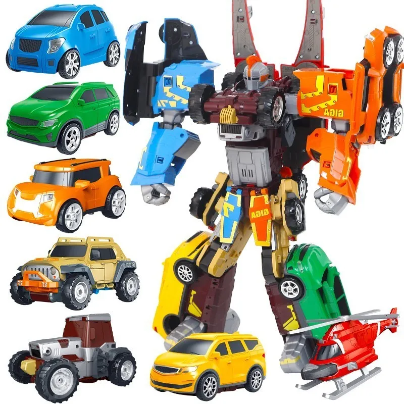 Brinquedos de transformação Robôs 7 EM 1 Tobot Transforming Robot to Car Toys Korea Cartoon Brothers Anime Tobot Deformation Car Airplane Toys for Children Gift 230621