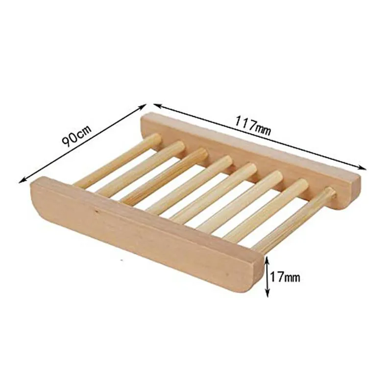 GOALONE 100 pièces/ensemble porte-savon en bois naturel 4.72x3.54 pouces porte-savon en bois fait à la main support de bain accessoires de décoration de la maison