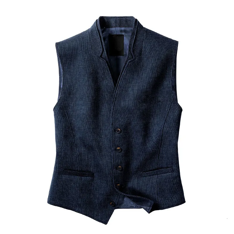 pois】Tweed vest [Blue] DHgate.com:Blue Tweed Vest for Men