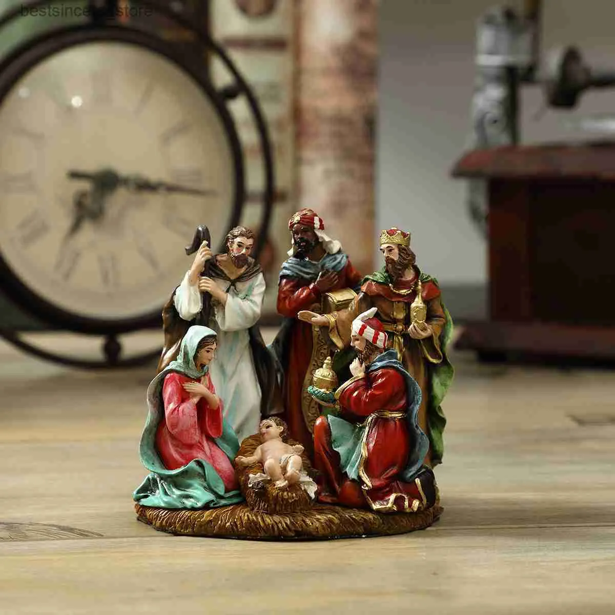Ensemble de figurines de scène de la Nativité,ensemble de crèche