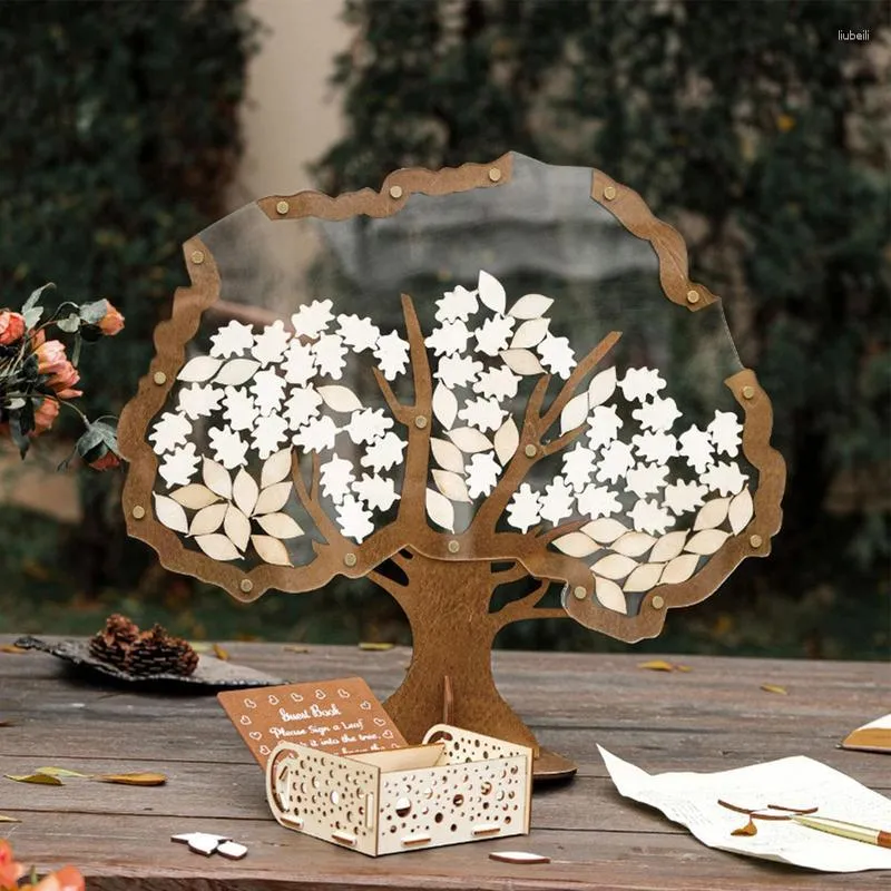 Dekoracja imprezy alternatywne przyjęcia ślubne Księga gości Księga gości drewniana recepcja gościa życzeń rejestrator prezent dla przyjaciół rodziny