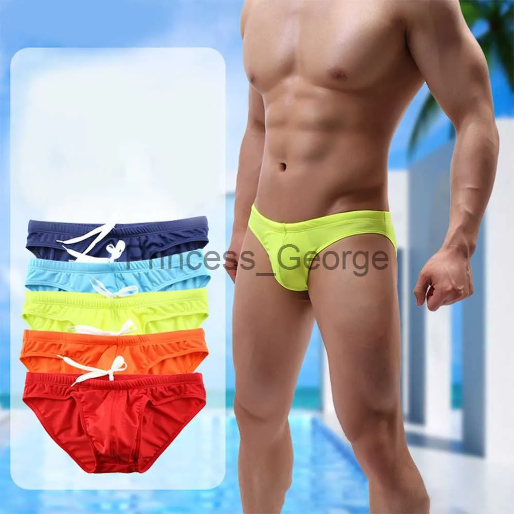 Maillots de bain pour hommes Maillots de bain pour hommes Maillots de bain taille basse Slips de bain Bikini Shorts Sous-vêtements Plage Sexy Big PouchCup Surf Tight Briefs x0625