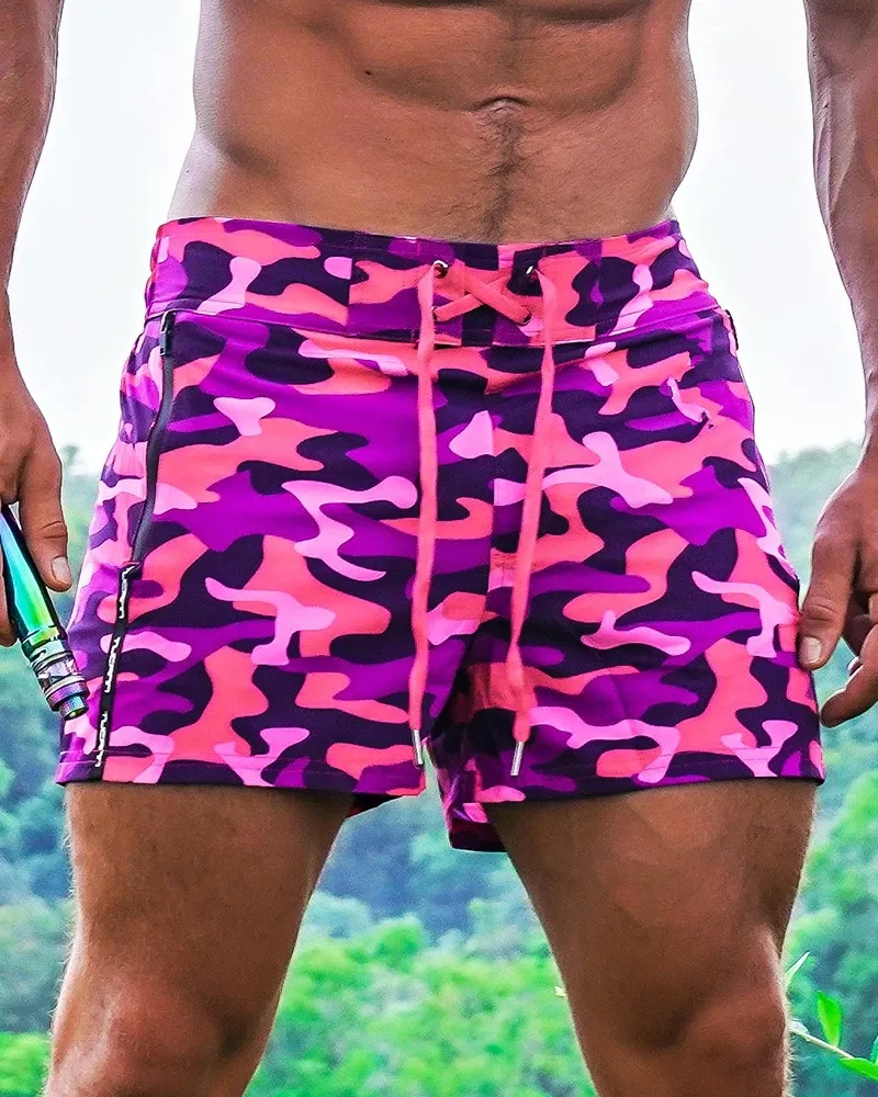 Herren-Badehose, Herren-Badehose, schnell trocknende Strand-Boardshorts, Bademode, Strandbekleidung mit Taschen und Netzfutter, Sommer-Badeshorts für Herren, 230621