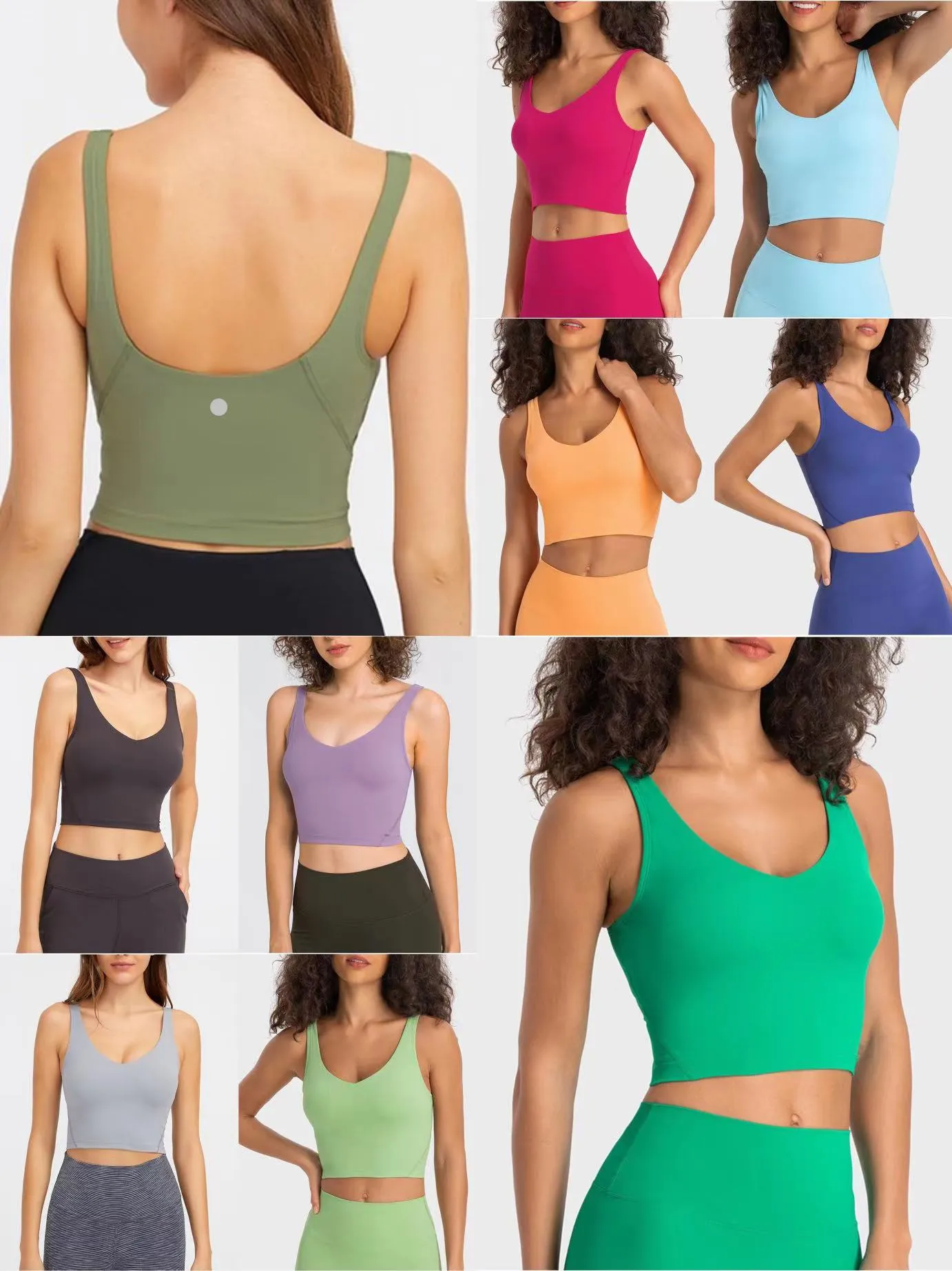 Lu-align lu top lo*go yoga canada sexig kvinnor sport anpassa tanken yoga väst gym fitness tank top yoga löpande jogging väst toppar yogaworld