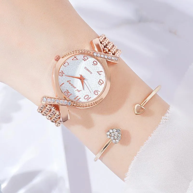 Watch zegarków designerskich zegarki różowe wysokiej jakości złotą bransoletę zegarek kwarcowy -battery Watch Fashion