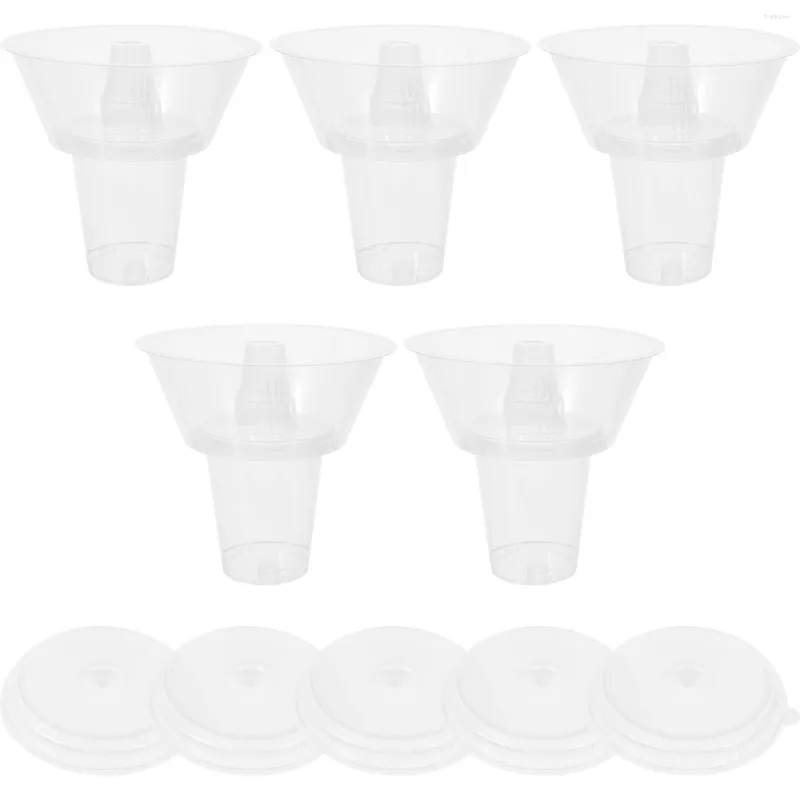 Servies Sets 5 Drink Cup Creatief Drinkglas Gecombineerde Snack Bowl Plastic Go Containers Draagbare Pp Outdoor Verdikte Accessoire