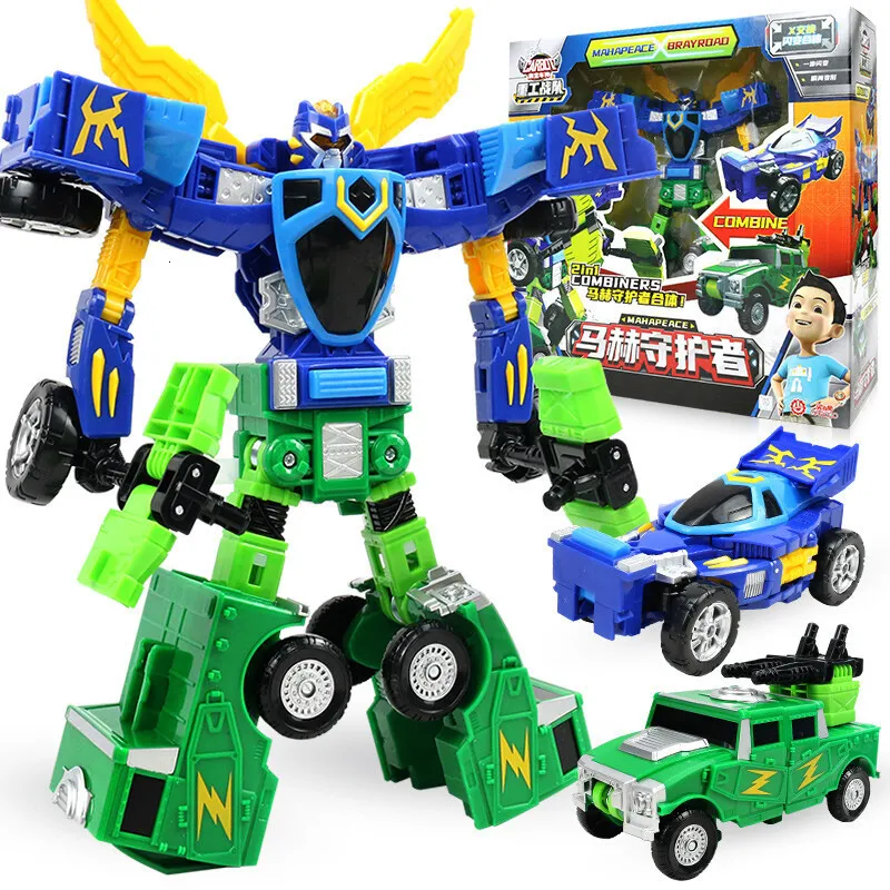 Transformation Toys Robots 2 in 1 مجموعة Hello Carbot Transformation Robot to Car Toys Action Figures Action Engineering Car Truck Truck Tuy 230621