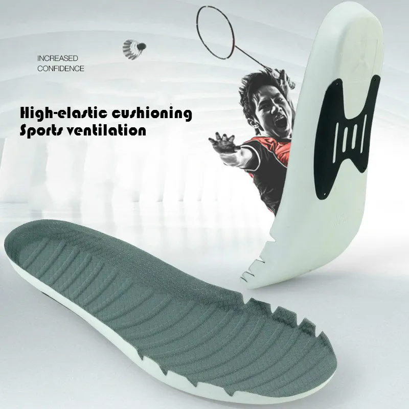 Eva Sports Insoles Men and Women Arch Support Sweat-absorbent Breathable Badminton Running Insoles Shock Absorption Anti-skid