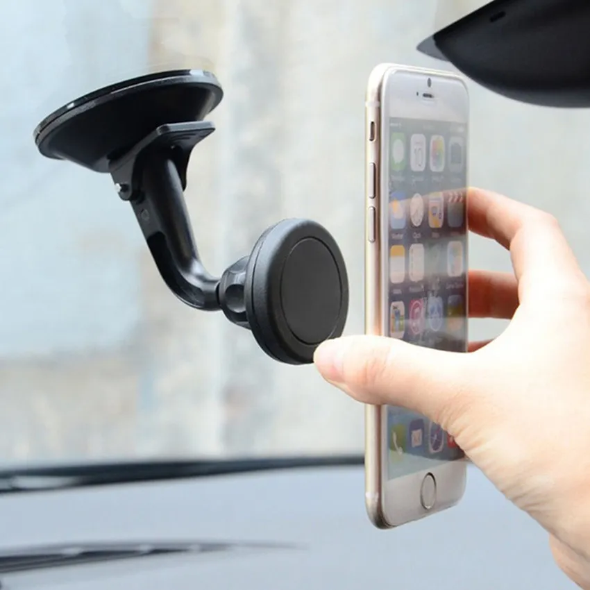 360 Rotatable Magnetic Car Holder Magnetic Car Phone Holder Windshield Stand Mount Support GPS Display Car Holder Magnetic