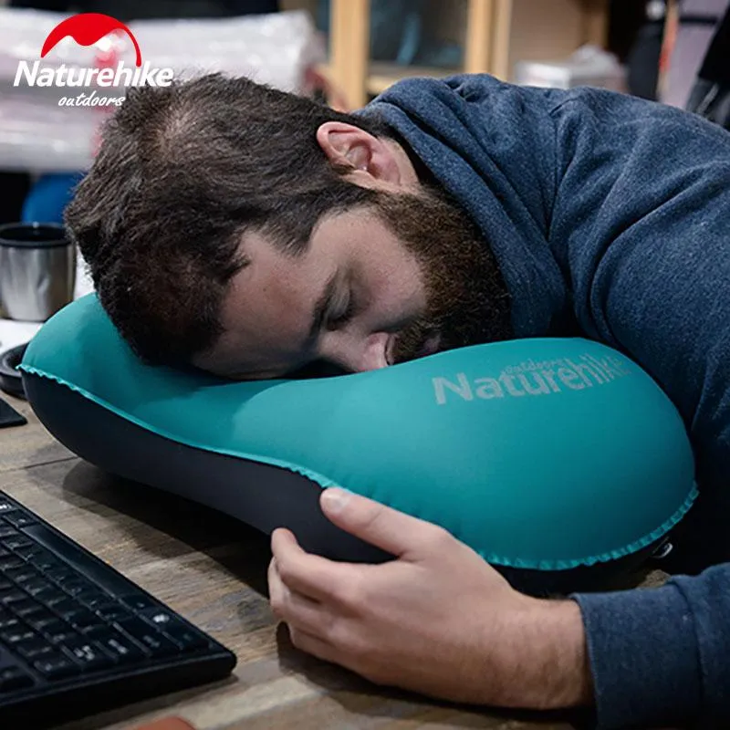 Mat Naturehike Camping Pillow Travel Pillow Lätt ryggsäckande kudde Komprimerbar uppblåsbar kuddeöverdrag