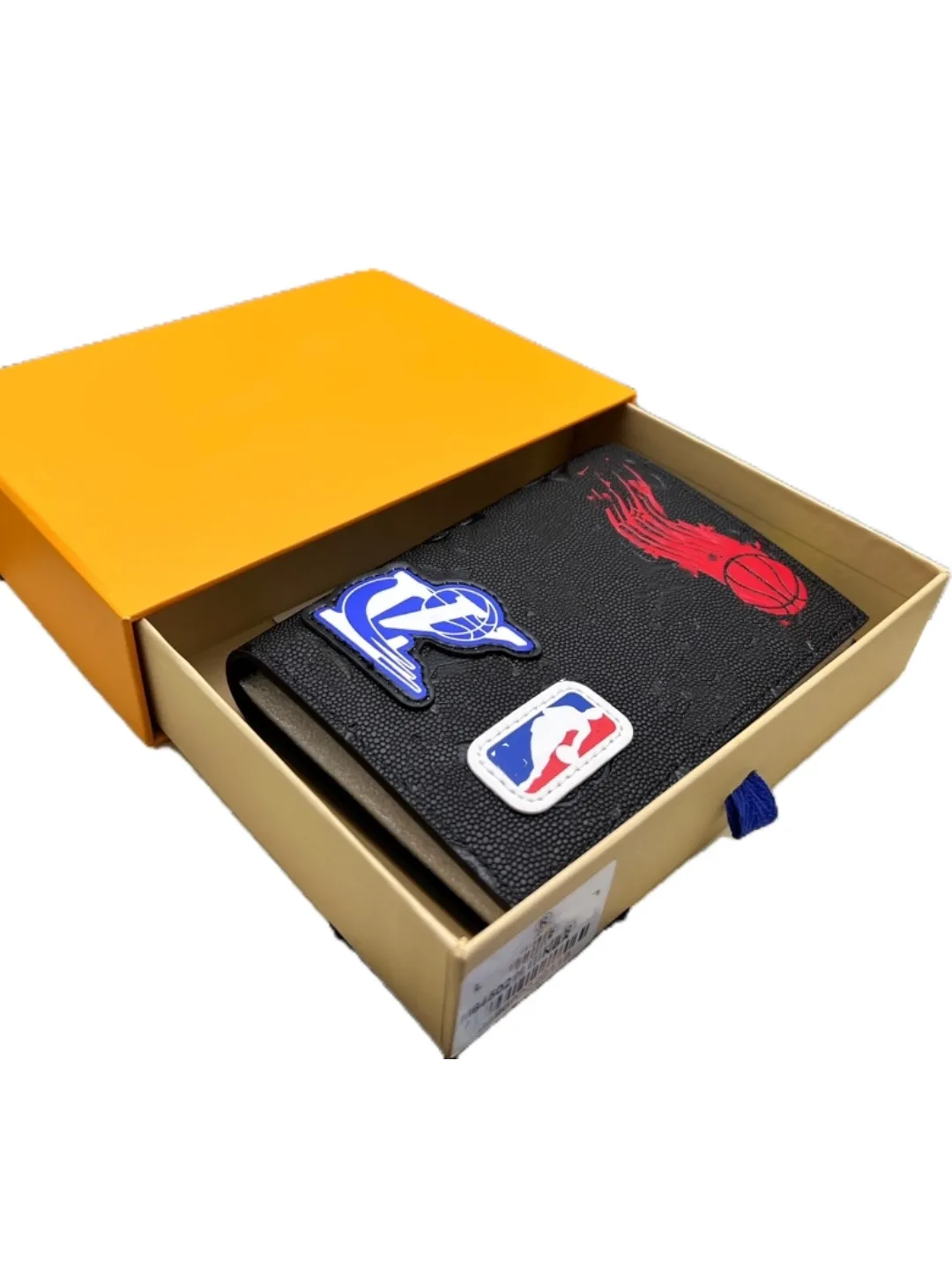 Portafoglio In Pelle Black PU Con Stampe Di Trofei Da Basket