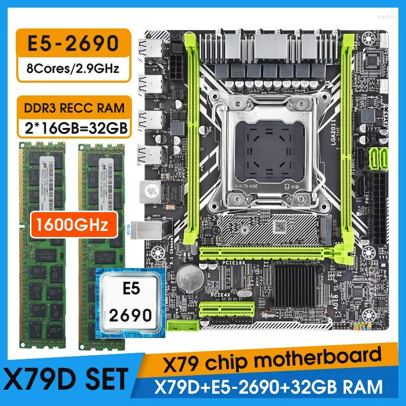 JINGSHA X79 D Motherboard Kit With Xeon E5 2690 CPU, LGA2011 Combos