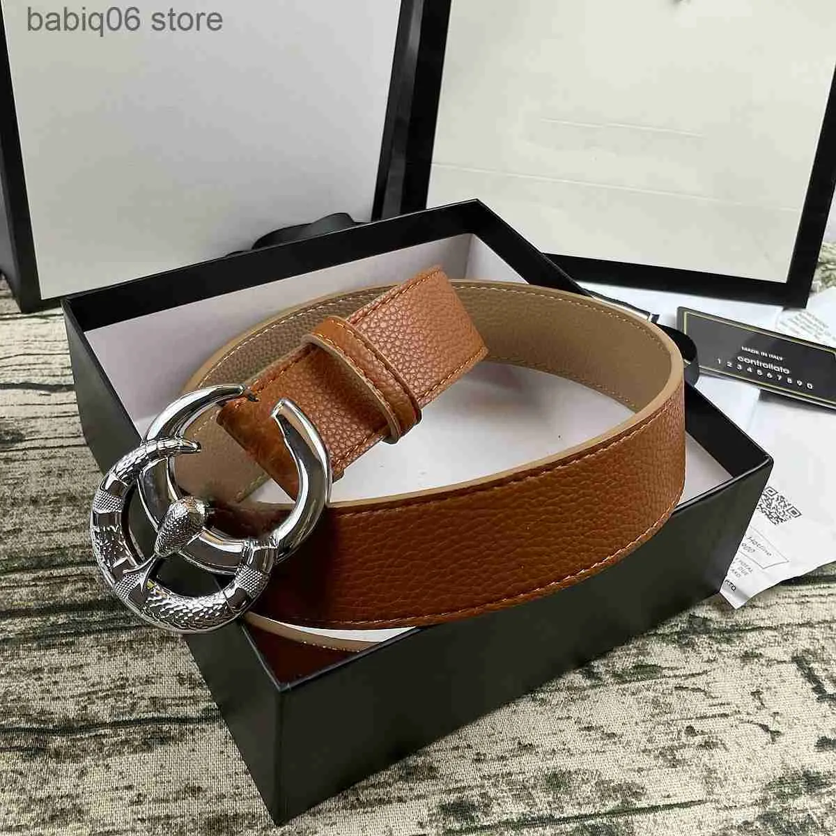 Bälten Luxury Designers Belts Fashion Buckle Women Designer Belt Trend Classic Pure Cow Leather Bredd 4.0 cm 4Color 105-125cm Good Nice T230625