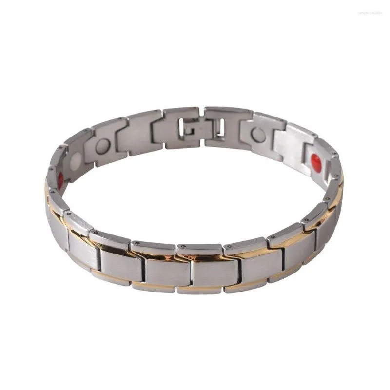 Link Bracelets European And American Men'S Magnetic Bracelet Hematite Titanium Steel Detachable Bangle Men Jewelry Dropping