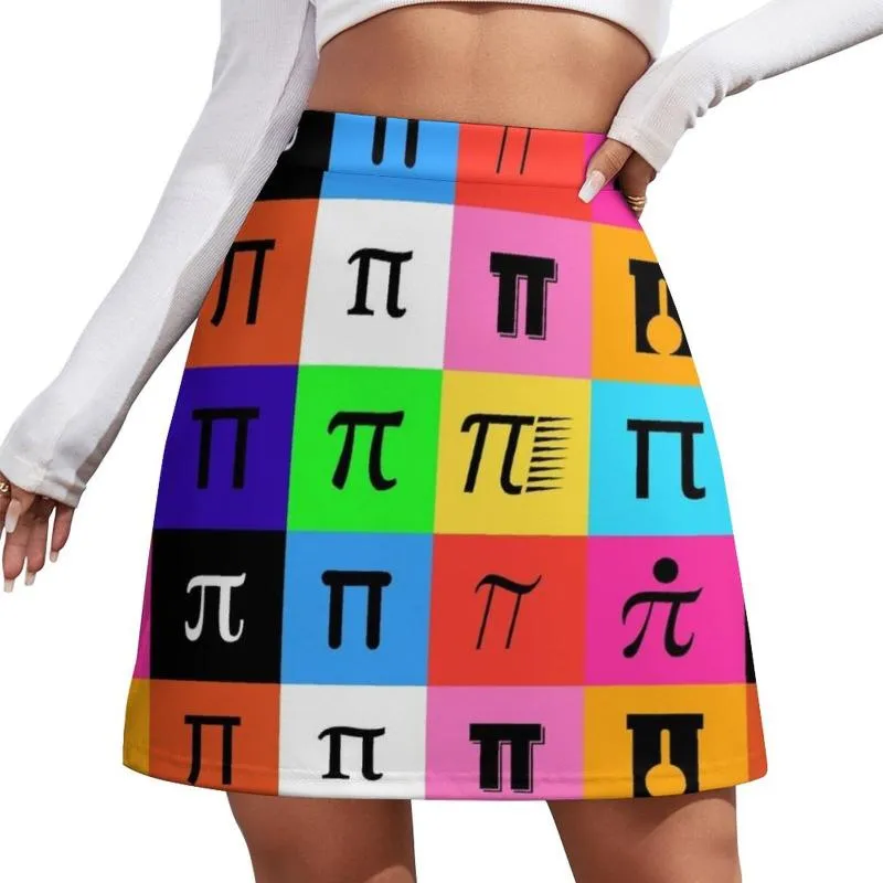 Юбки Colorblock Happy Pi Day Mini юбка 90 -х