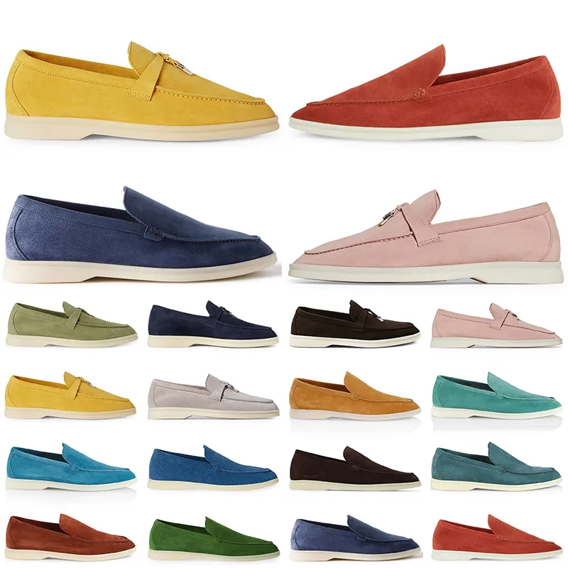 Vrouwenontwerper Men Pianas Casual Summer Loro LP Suede wandelschoenen Zwart Beige Blauwe buitenloper Sneaker Maat 35-45 524 112 5