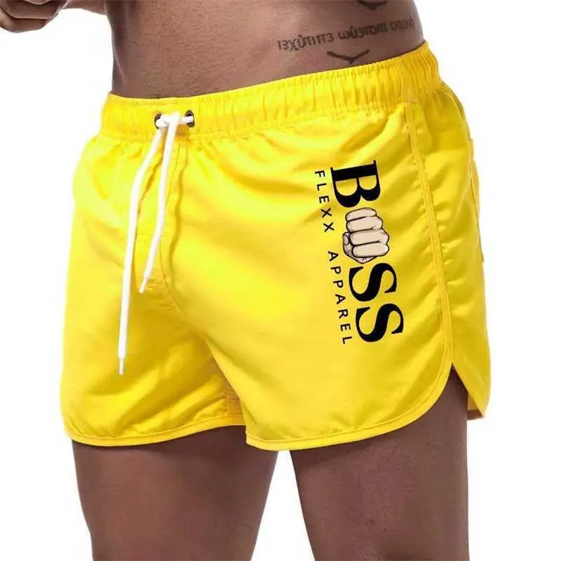 Desinger Letter Tryckt Shorts Men Fashion Beach Shorts Polyester Polychromatic Sports Short Pants Plus Size S-3XL