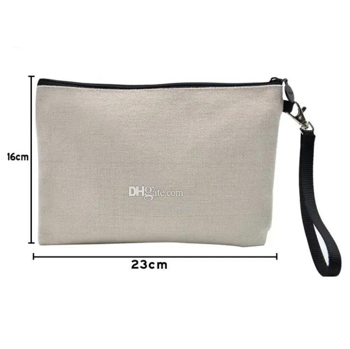 Stock Sublimation Linen Makeup Bag Favor DIY Blank Coin Purse - Main Image