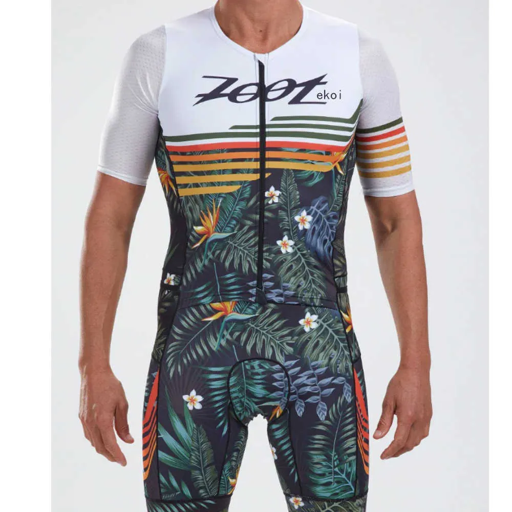 Ubrania rowerowe Zeootkoi Summer Triathlon Cycling Men Short Rueve Rajstopy Ropa Ciclismo Wysokiej jakości rower biegowy Bodysuit Jumpsuithkd230625