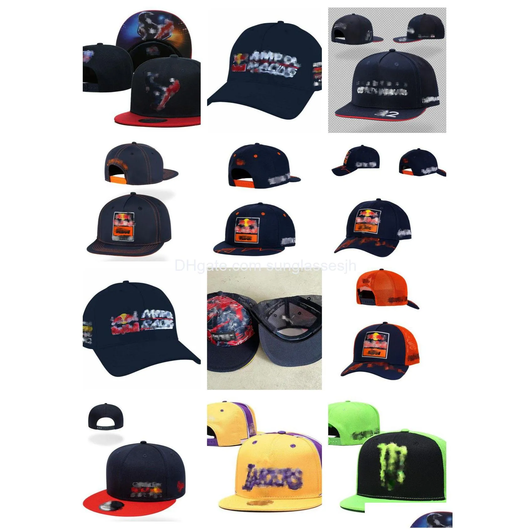 Balpetten Ontwerperhoeden Alle teamlogo's Verstelbare snapbacks Getailleerde muts Geborduurd Visser Basketbal Mesh Flex Mutsen Platte hiphop Dhhlb