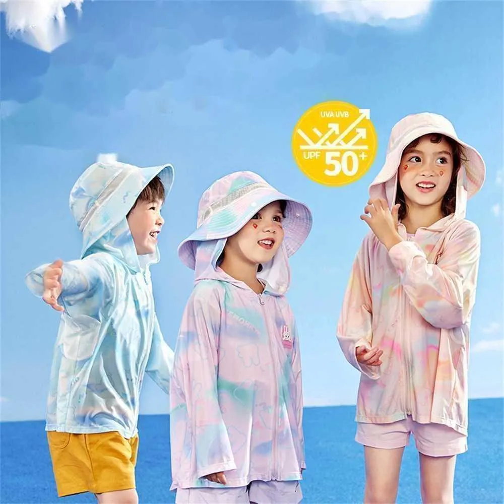 Abbigliamento per protezione solare per bambini Upf50 + Mantello con scialle con cappuccio estivo Uv per ragazzi e ragazzeqye1